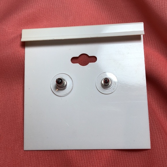 Swarovski Crystal Earrings (set) by Gloria Vanderbilt; purple & clear crystals - Picture 4 of 4